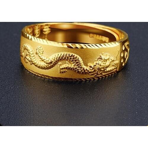Fashion dragon carving rings for men gold tone white silver color jewelry masculine accessories party gifts punk vintage band