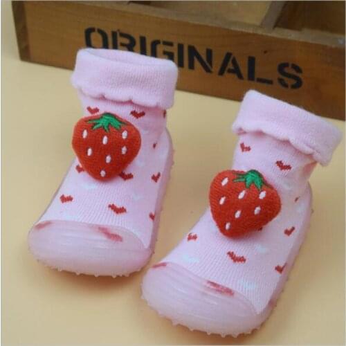 Newborn Anti Slip Baby Socks With Rubber Soles For Children Toddler Shoes First Walkers Cotton Baby Boy Girl Socks
