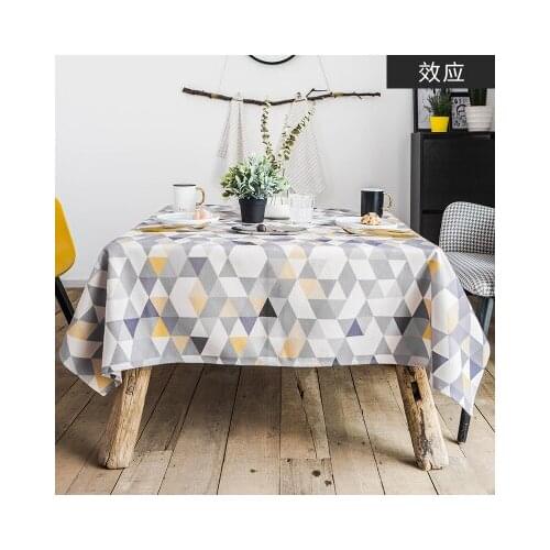 Nordic simplicity rectangle tablecloth printed table covers dust proof thick table cloth home kitchen outdoor banquet decoration