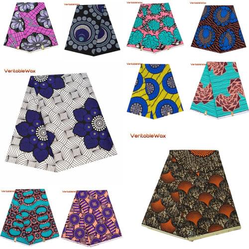 African Wax Printed Fabric Patchwork For Dress Sewing Crafts Material 100% Polyester Breathable Tissu High Quality