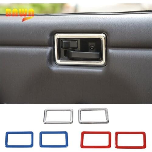 BAWA Interior Mouldings for Jeep Wrangler TJ 1997-2006 ABS Car Interior Door Handle Decoration Cover Sickers Frame