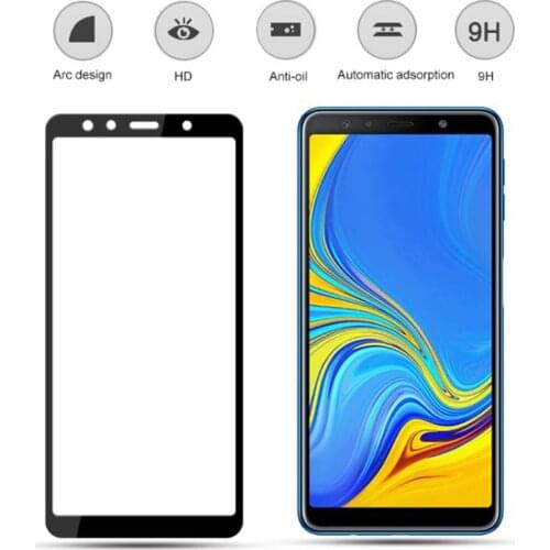 Glass tempered full cover screen protector for Samsung Galaxy A7 (2018) A750 A750F SM-A750 SM-A750FN Glass film