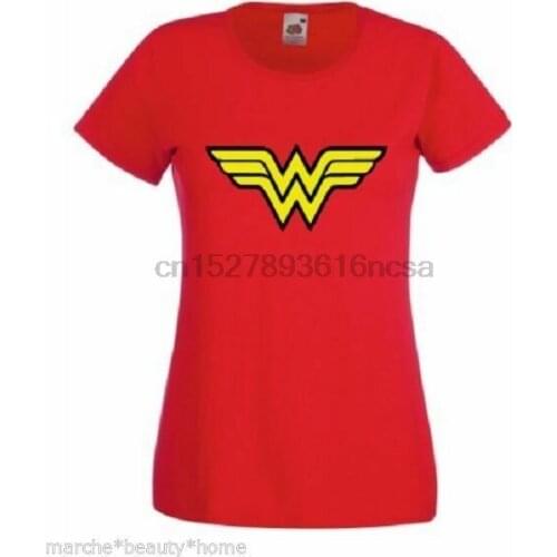 Ladies wonderwoman lady fit t-shirt red made to order tee extra large xl retro