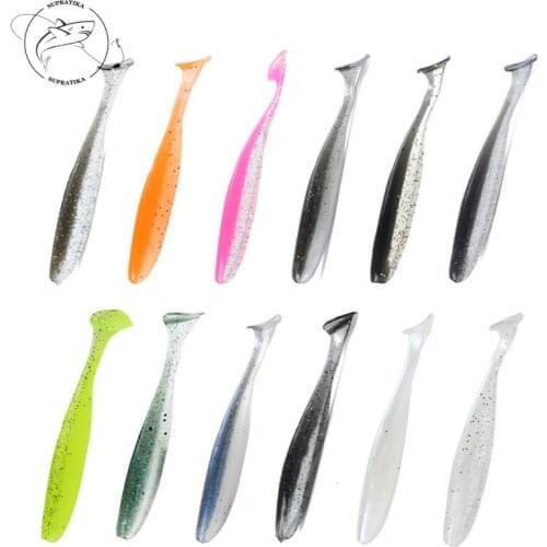 10pcs/set 3D Eyes Artificial Bicolor Rubber Soft Bait 5cm/7.5cm/10cm Wobbler Swimbait Tear Resistance Bionic Bait Bass With Hook