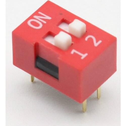 10Pcs Slide Type Switch Module 2.54mm 2 Position Way DIP Red Pitch