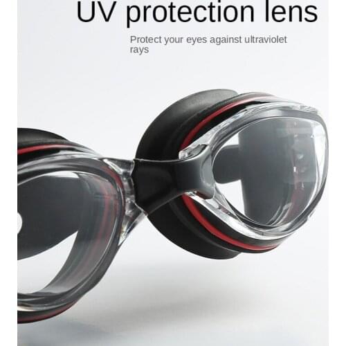 2021 Adult Swimming Goggles Waterproof and Environmentally Friendly Silicone One-piece Earplugs Boxed Unisex Flat Mirror