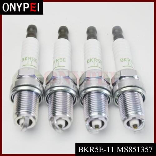 4x Auto Part Spark Plug BKR5E11 MS851357 For Mitsubishi Galant Montero Sport MS851357 BKR5E-11