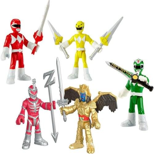 5pcs/set Extraordinary Dinosaur Team Ranger Toy Mech Childrens Collection Gift Figure Model Ornaments