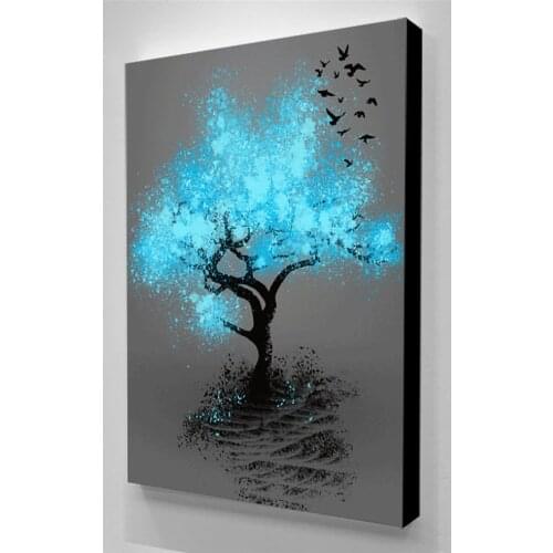 5D DIY Diamond PaintingFull Square/Round Drill Abstract Landscape" Fluorescent Tree " 3D Embroidery Cross Stitch 5D Home Decor