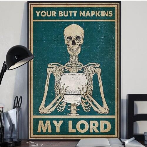 Abstract skull Vintage Poster Wall Art Read Newspaper Canvas Painting Nordic Posters And Prints Wall Pictures For Living Room