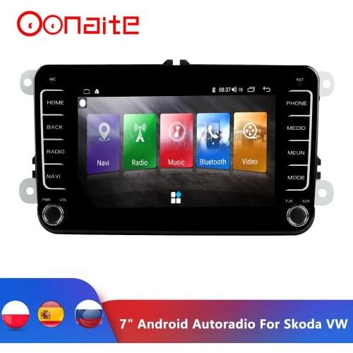 7 Inch Android Car Multimedia player 2 Din WIFI GPS Navigation Autoradio For Skoda VW Passat B6 Polo Golf 4 5 Touran Seat FM