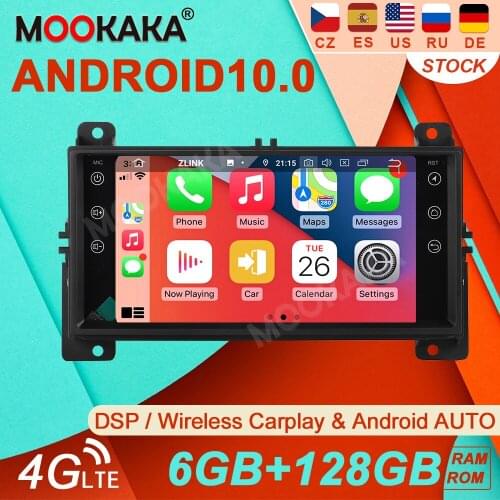 IPS Android 10.0 6+128G Car Multimedia Radio Player For Jeep Grand Cherokee 2008-2013 GPS Navi Auto Stereo Head Unit DSP Carplay