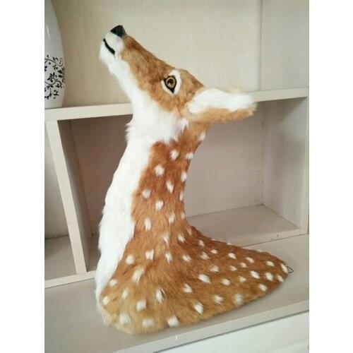 Big creative simulation deer head model polyethylene & furs deer head gift about 52x48cm 1646
