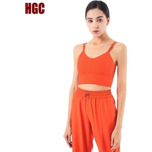 Yoga Bra Fitness Halter Sports Top Running Women Training Solid Push-up Elastic Gym Vest Thin Shoulder Strap Workout Underwear