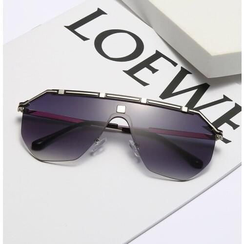 Big frame one-piece Sunglasses Women 2021 Summer New Fashion Sun Glasses Classic Luxury Shades for Men UV400 Eyewear