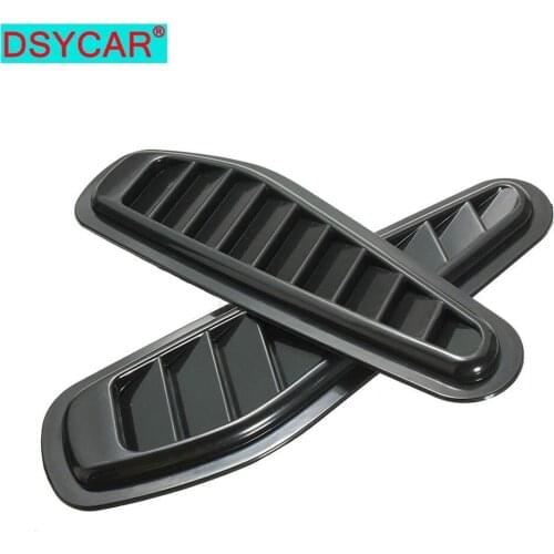DSYCAR 1Pair Euro Style Decorative Air Flow Intake Hood Side Vent Cover For Universal Cars