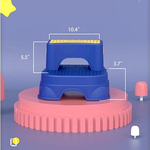 Double Layer Toddler Step Stool 2 in 1 Two Step Stool for Kids Detachable Bathroom Potty Stool for Toilet Potty Training with