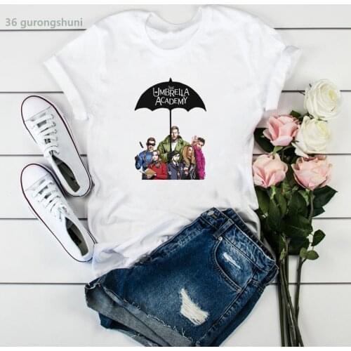 Umbrella academy harajuku t shirt women graphic diego cha-cha anime tshirt funny cartoon t shirt casual 90s tee female tops