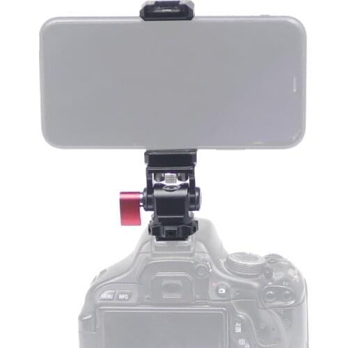 Camera Monitor Screen Tripod Hot Shoe 180 Degree Mini Holder Mount Adapter for Gopro LED Light DSLR Rig Smartphone Microphone