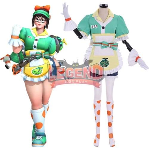 Cosplaylegend OW 3 years anniversary skin Mei Cosplay costume Maid Dress skirt full set custom made
