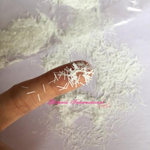 Snow Fluff white micro tinsel resin glitter matte color bar glitter nail art glitter powder Mylar shreds and tinsel glitters 1kg