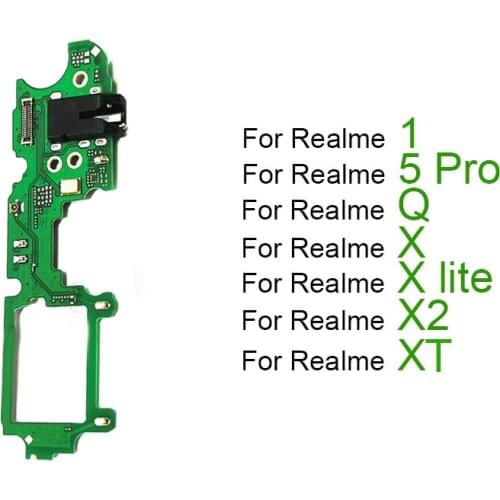 Microphone Board For Realme 1 5Pro Q X X2 X Lite XT Microphone Mic Module Connector PCB Board Flex Cable Replacement Parts