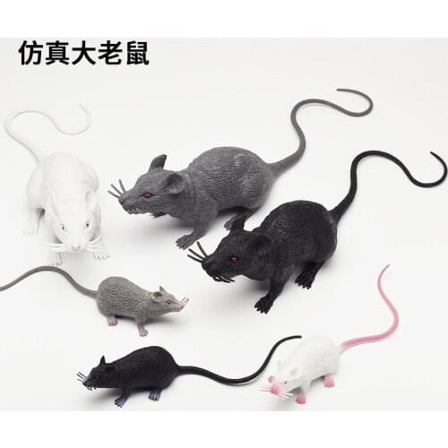 Simulation Mouse Model Plastic White Gray Black Mouse Shooting Props Teaching Aids Tricky Fools Halloween Horror Toys