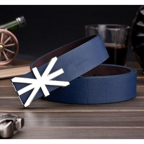 Men Belt Leisure Casual Buckle Youth Belt Buckle Adult Knitted Belt