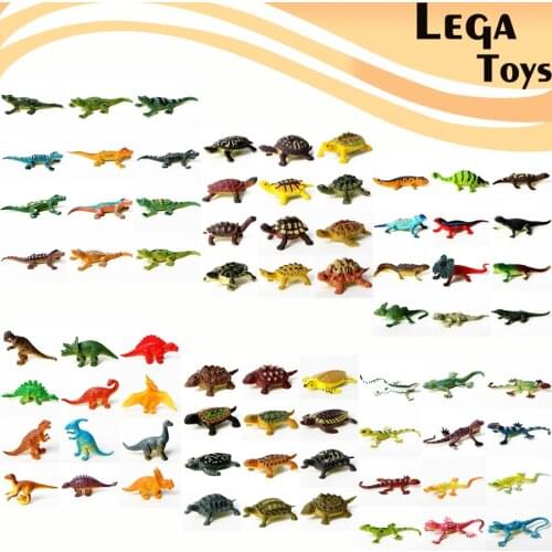12 Pieces Educational Realistic Reptile Action Figures Play set with Dinosaur Lizards crocodile Turtle Perfect Party Model Toys