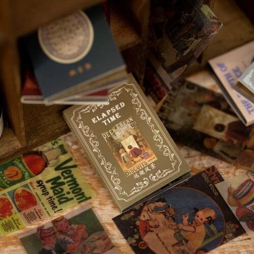 50pcs/pack Diy Diary Album Decoration Stickers Plant Oil Painting Paper Sticker Scrapbooking Planner Label Scrapbook Stickers