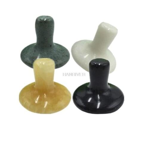 Natural powder crystal mushroom head massage stone facial facial beauty crystal jade scraping eye dial tendon