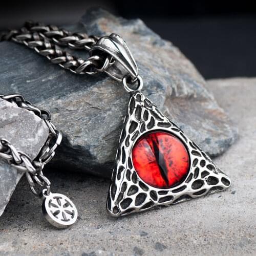 The Eye of Sauron necklace for men stainless steel devil eyes pendant