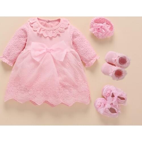 New Born Baby Girl Clothes 2019 Vestidos Christening Dress For Baby Girl Cotton Princess Baby White Baptism Dresses 3 6 9 Months