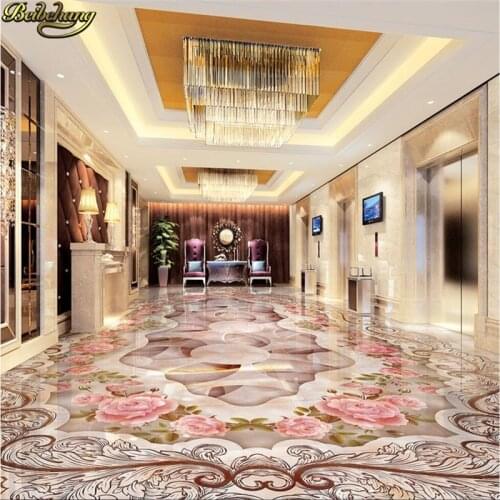 Beibehang Custom Photo Wallpaper Floor Painting High End European Style Scene Sample Aisle Elevator 3D renderings