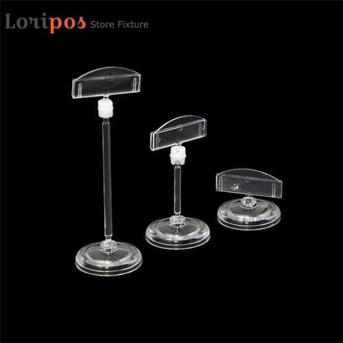 Transparent Plastic Advertising Clips Hotel Table Desk Sign Display Price Label Tag Clip Memo Holders In Supermarket Retails