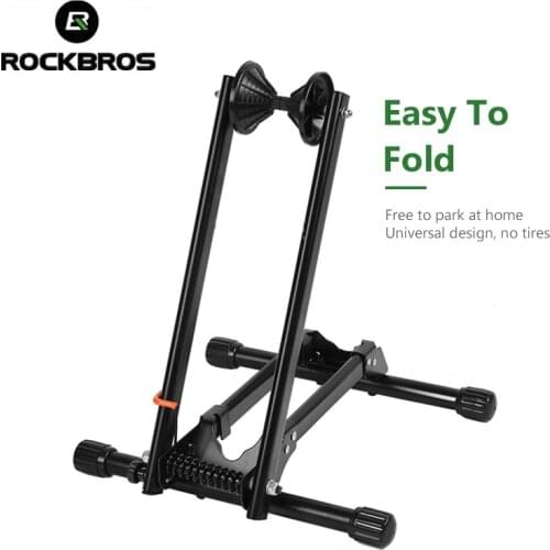 ROCKBROS Bike Rack Adjustable Bicycle Fold Storage Aluminum Alloy High Strength Stand Non-Slip MTB Road Bike Kickstand Accessory