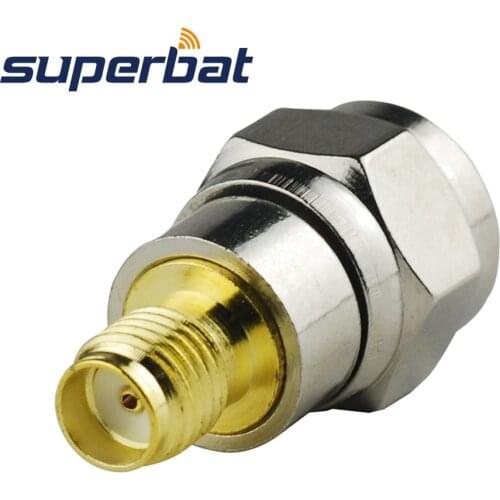 Superbat 5pcs SMA-F Adapter SMA Jack to F Plug straight RF Coaxial Connector