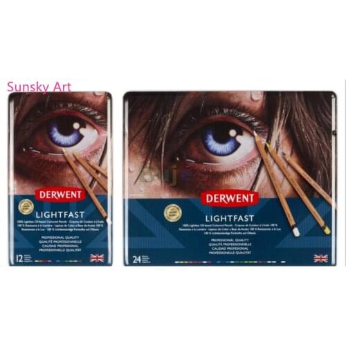 UK Derwent Lightfast series 12/24/36 color Light resistant painting oil colored pencil design art examination portrait art suit
