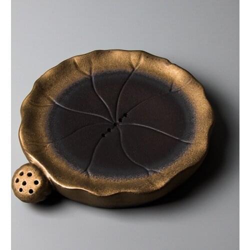 LUWU traditional ceramic teapot trivets lotus chinese teapot holders household porcelain tea pot stand