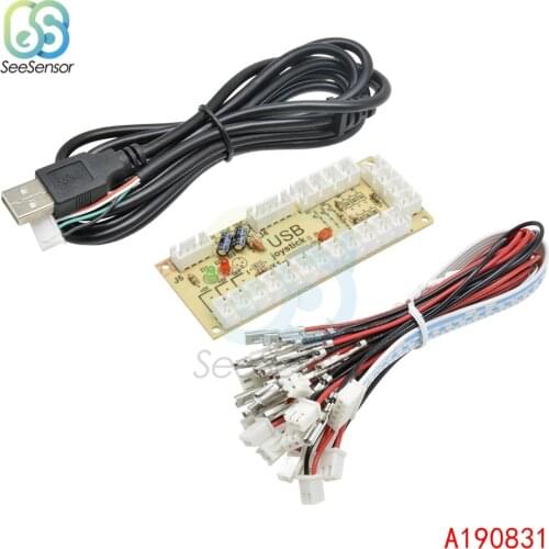 Zero Delay Arcade USB Encoder PC TO Joystick For MAME & Arcade Fighting Stick Controls Board DIY Kit