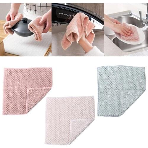 24pcs Absorbent Rag Cloth Household Dish Cloth Wipe Non-hair Absorbing Oil Cleaning Rags Kichen Tools Hand Towel Clean Cloth CSV