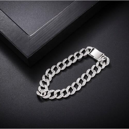 Luxury Square Link Chain Bracelets Bangles Cubic Zircon CZ Vintage Bohemian Cuff Bracelets For Women Femme Fashion Jewelry B288