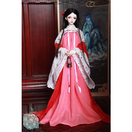 1/6 1/4 1/3 BJD Clothes Accessories Chinese Ancient Costum Outfit Hanfu Fairy Dress For BJD/SD YOSD MSD EID Woman Big Girl A0683