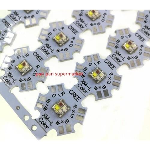10w Cree XLamp XM-L RGBW RGB White Color LED Emitter 4-Chip 20mm Star PCB Board