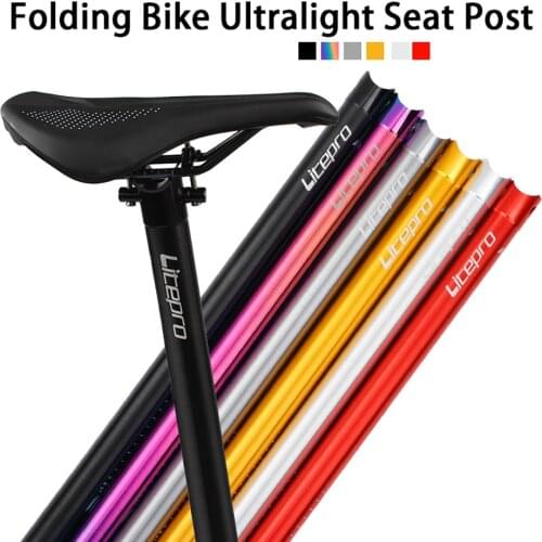 33.9 * 600mm Max Load 80kg Bicycle Seat Post Folding Bike Ultralight CNC Aluminum Aloy Seatpost Bicycle Parts For MTB Road Bike