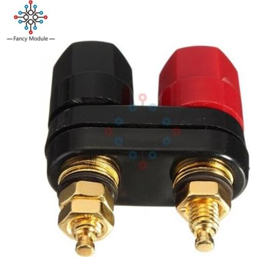 4MM Banana Plug Connecter Gold Plate Connector Terminal Banana Plugs Binding Post in Wire Connectors Red Black