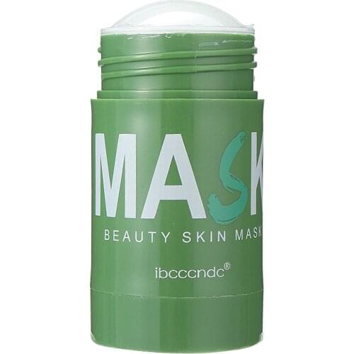 40g Green Tea Mud Mask Solid Mask Purifying Clay Stick Skin Oil Control Anti-Acne Face Skin Cleansing Fine Pores Makeup Tools