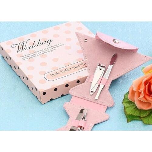 50set/lot Goblet Design 4 in 1 Manicure Set Wedding Favors And Gifts For Guest Wedding Bomboniere & Favours