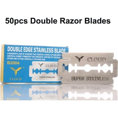 50pcs Stainless Steel Double Edge Blade Safety Razor blades Beard Hair Cutting Shaving Sharper Thinning Knife cartridge tools