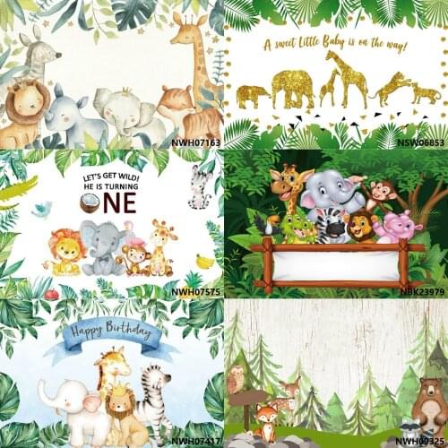 5D Diamond Painting Nitree Tropical Jungle Forest Wild Animal Safari Party Newborn Baby Shower 1st Birthday Diamond Embroidery